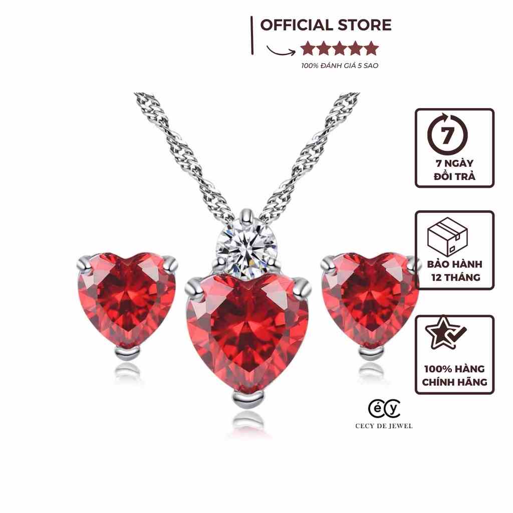 Bộ trang sức Love bạc ý 925 pha lê Swarovski