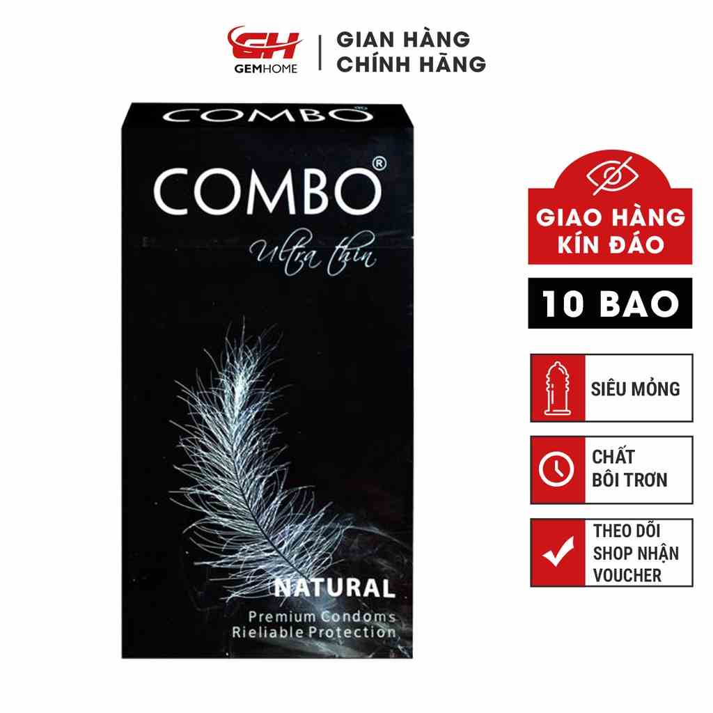 [Mã BMLTB35 giảm đến 35K đơn 99K] Bao Cao Su Combo Siêu Mỏng ultra thin (Hộp 10 Chiếc) GEMHOME