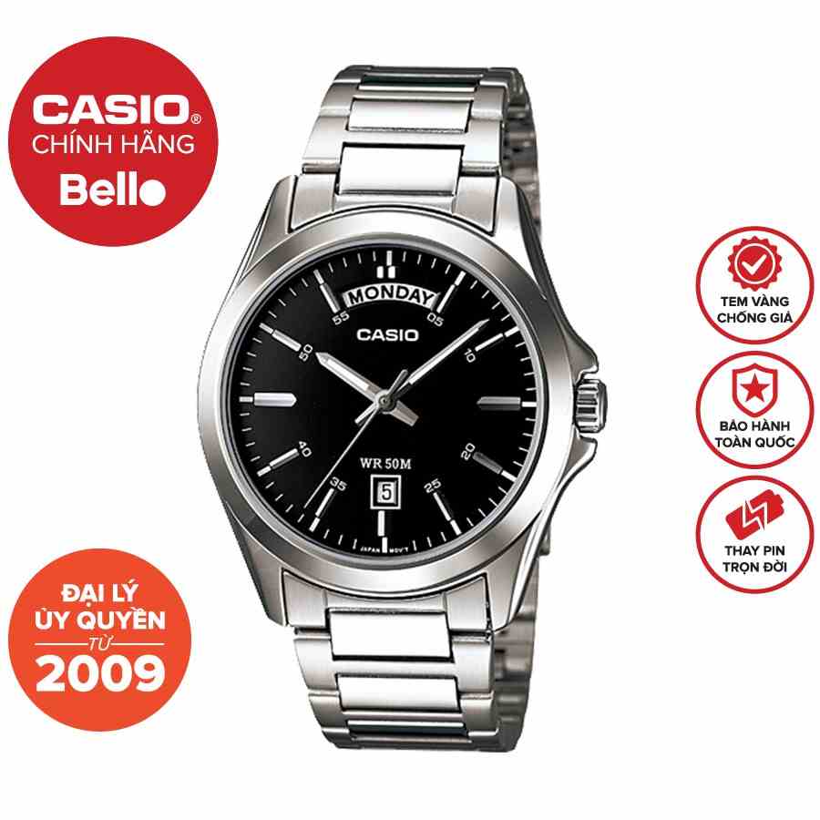 Đồng hồ Nam dây thép Casio MTP-1370 chính hãng bảo hành 1 năm Pin trọn đời