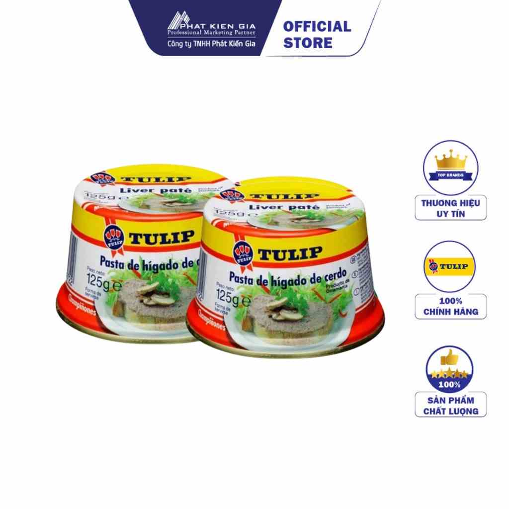 COMBO 2 Hộp Pate Heo Nấm Tulip 125g (Đan Mạch)