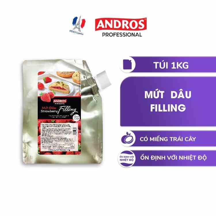 Mứt Filling Dâu - Không chất bảo quản - ANDROS - 1KG