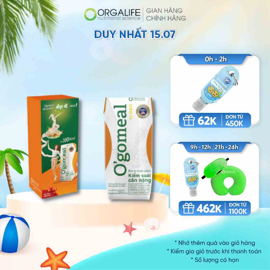 Bữa ăn hoàn chỉnh Ogomeal Vị Gạo hộp dùng thử 250ml - Hỗ trợ giảm cân an toàn, hiệu quả, chỉ 200Kcal đủ dinh dưỡng