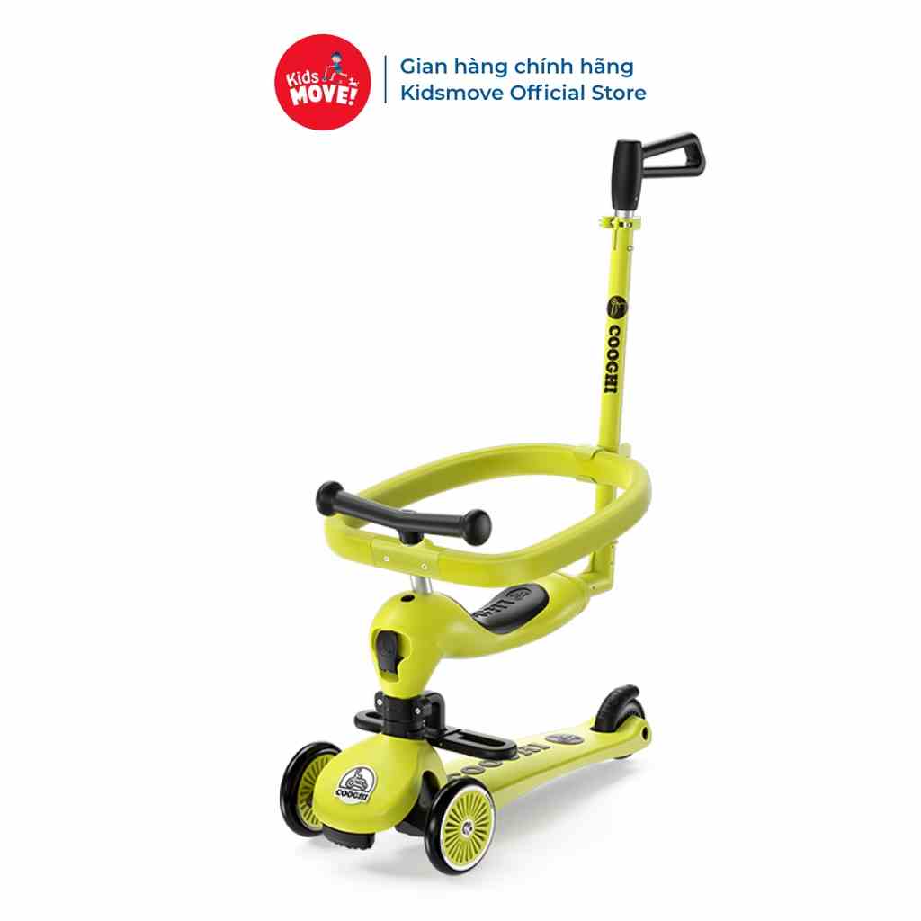 Xe scooter 4in1 Cooghi Velo Kids V4 cho bé 1-6 tuổi vừa là xe chòi chân xe đẩy và xe tròn tập đi