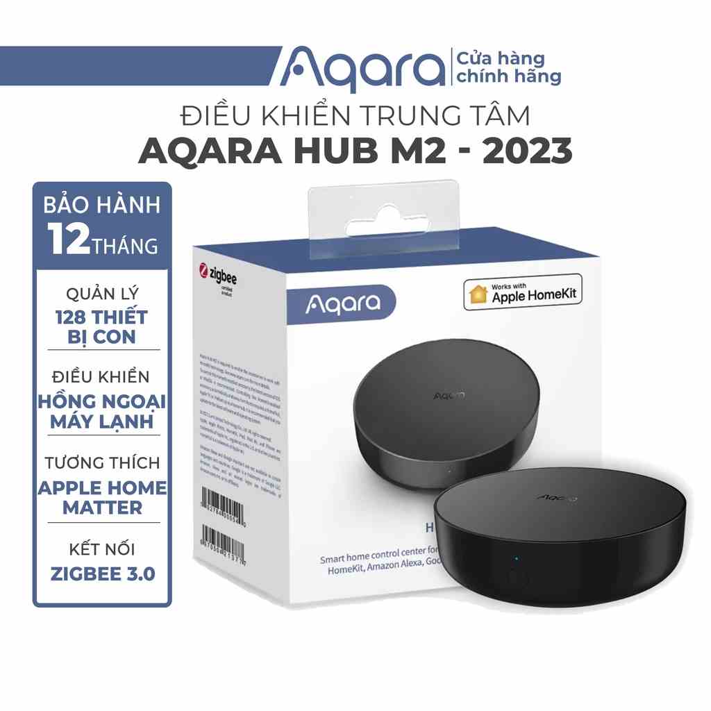 Aqara Hub M2 bản Quốc Tế HM2-G01 Bộ điều khiển trung tâm Zigbee 3.0 tương thích HomeKit - Hàng Chính Hãng BH 12 Tháng