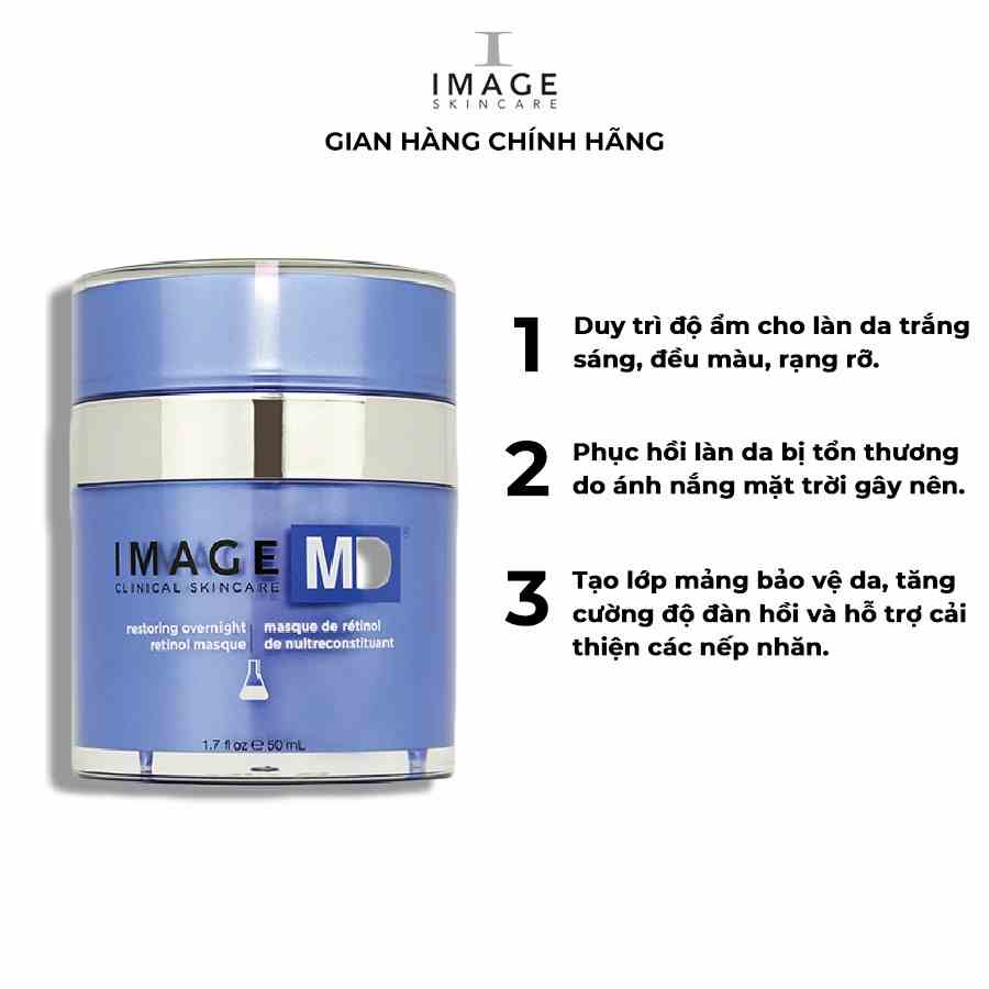 Mặt nạ ngủ đêm Image Skincare MD Restoring Overnight Retinol Masque trẻ hóa da 50 ml