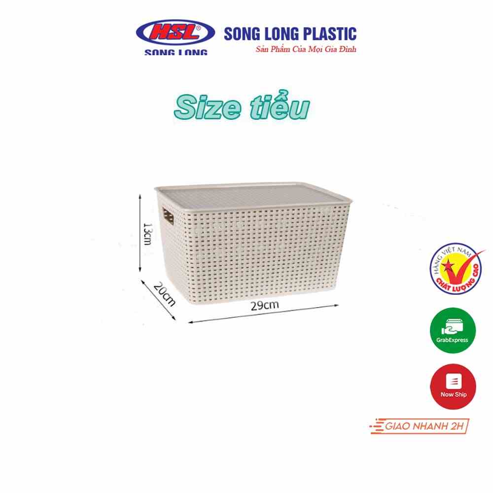 Giỏ đựng đồ đa năng có nắp kiểu Hàn Quốc - Song Long Plastic