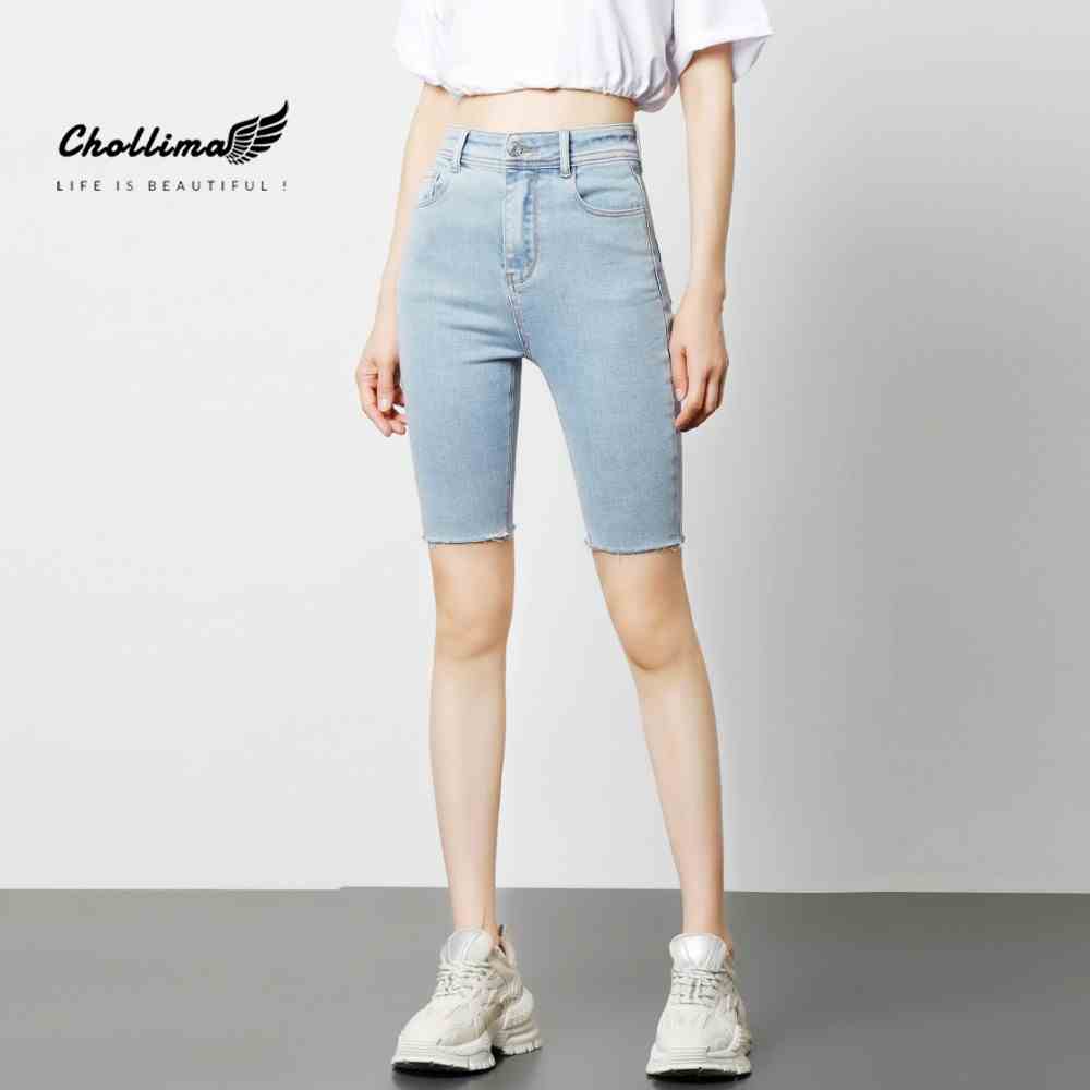 Quần shorts ngố jean co giãn Chollima QS024 phong cách hàn quốc trẻ trung năng động