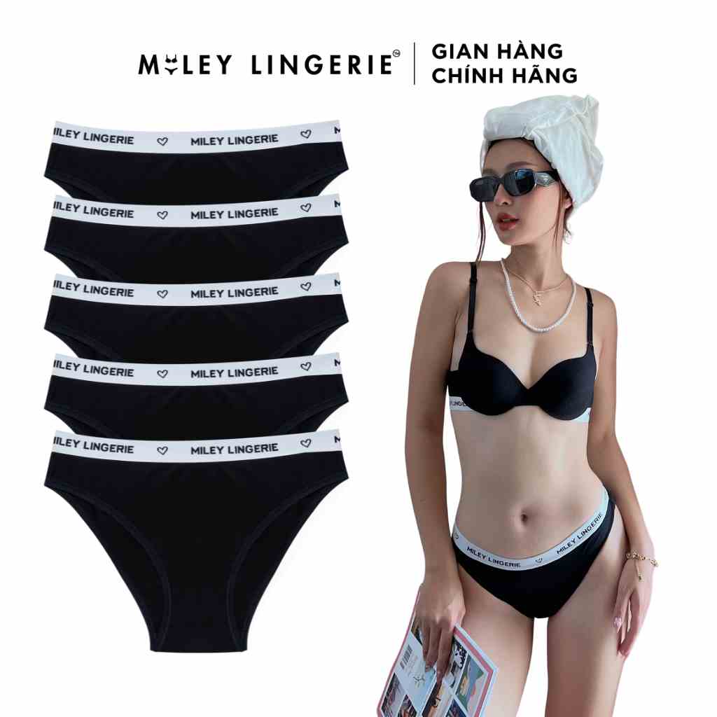 [QUÀ TẶNG 70K] Combo 5 Quần Lót Nữ Viền Lưng Miley Vải Sợi Thiên Nhiên Cao Cấp BAMBOO Miley Lingerie FBS0101