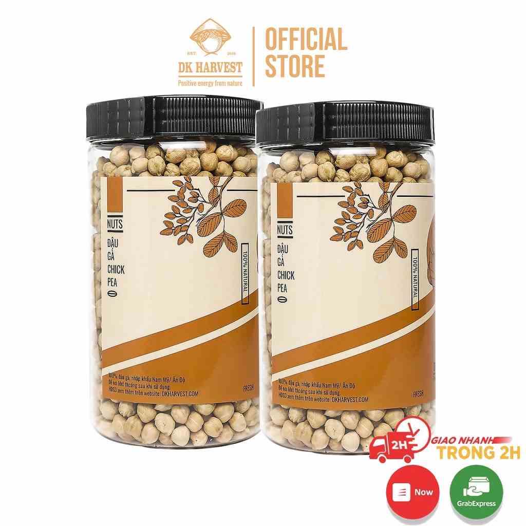 COMBO TIẾT KIỆM - 2 Hũ Đậu Gà Chickpeas DK HARVEST nhập khẩu Nam Mỹ/ Ấn Độ 700g/Hũ - - Hạt dinh dưỡng