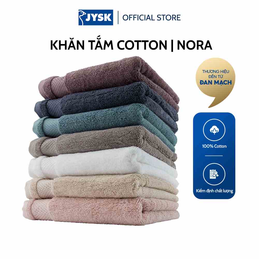 Khăn tắm cotton | JYSK Nora | 50x100cm | Nhiều màu