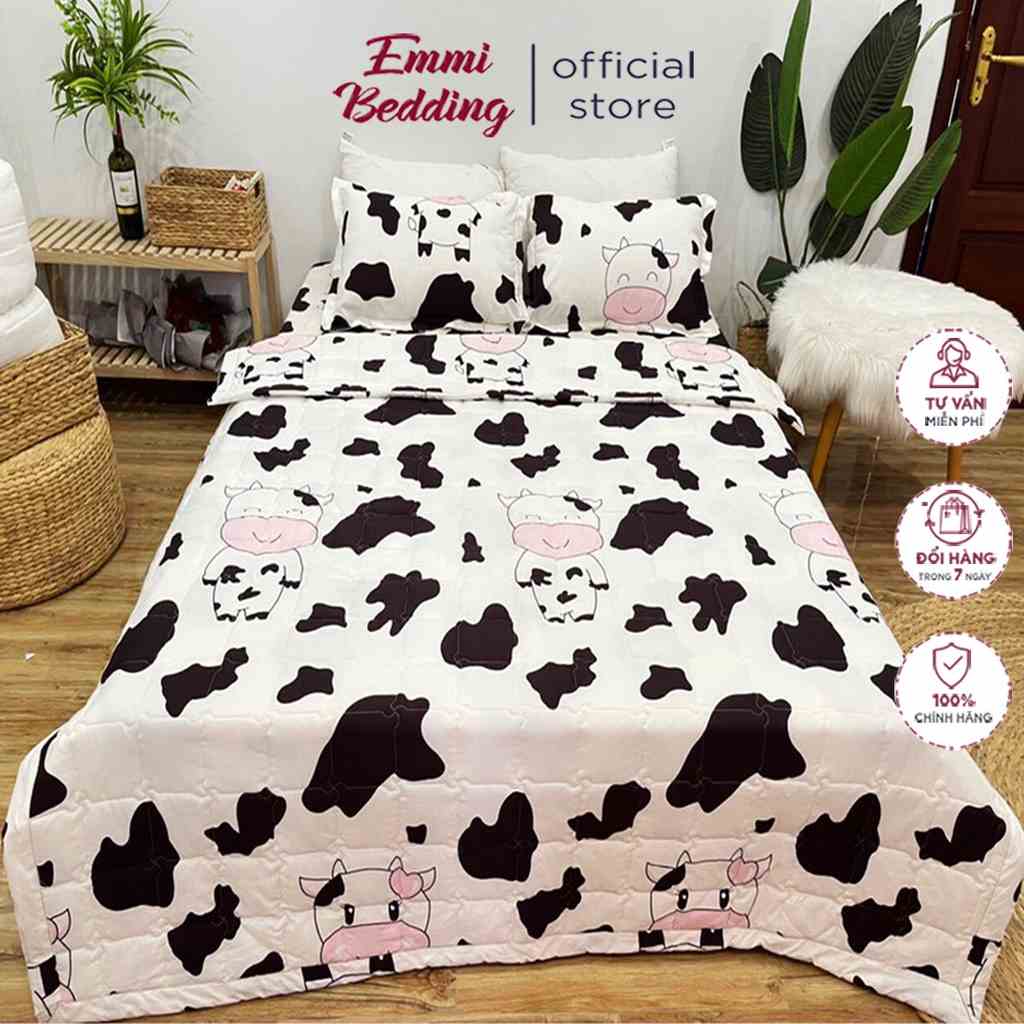 [Mã BMLTB35 giảm đến 35K đơn 99K] Bộ chăn hè ga gối cotton poly EMMIBEDDING STORE