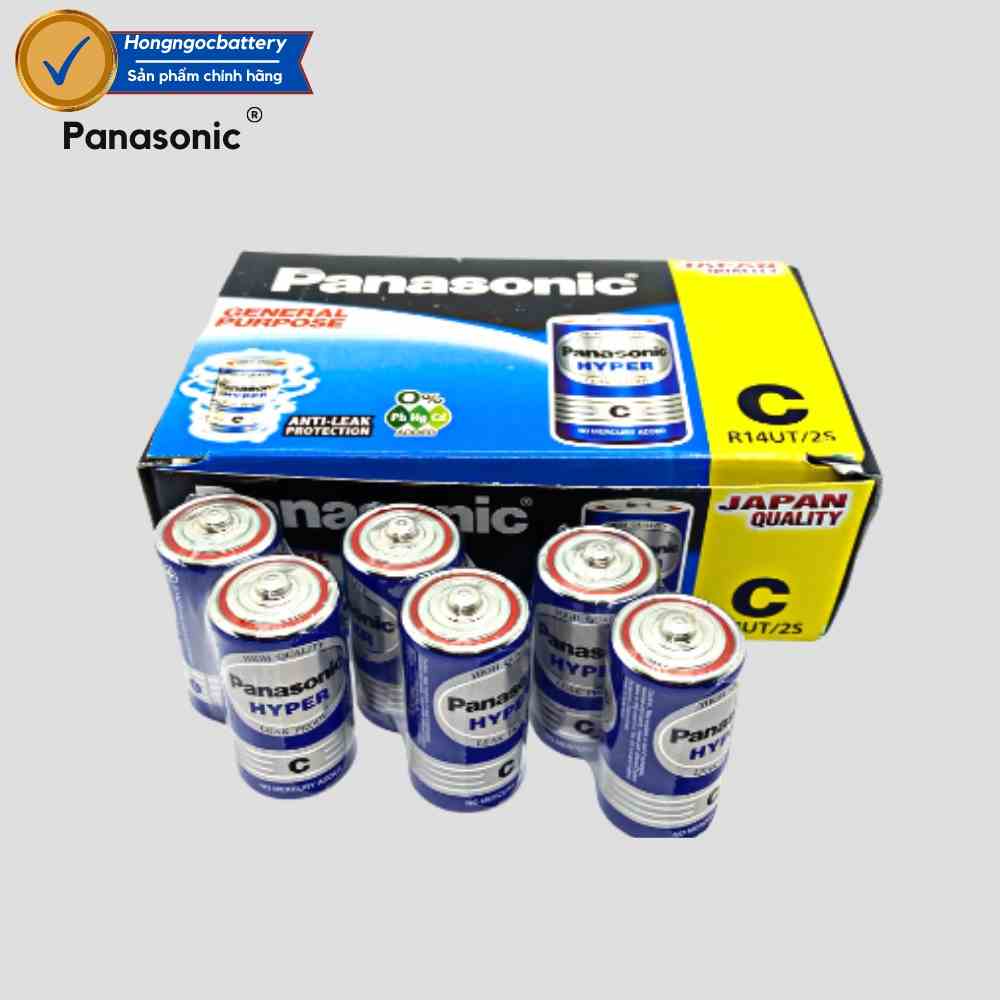 [Mã BMLTB35 giảm đến 35K đơn 99K] Hộp 24 Viên pin trung Panasonic R14UT 1,5V Hàng chính hãng