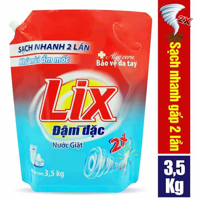 [Mã BMLTA35 giảm đến 35K đơn 99K] Túi nước giặt LIX đậm đặc hương hoa 3.5kg NG350