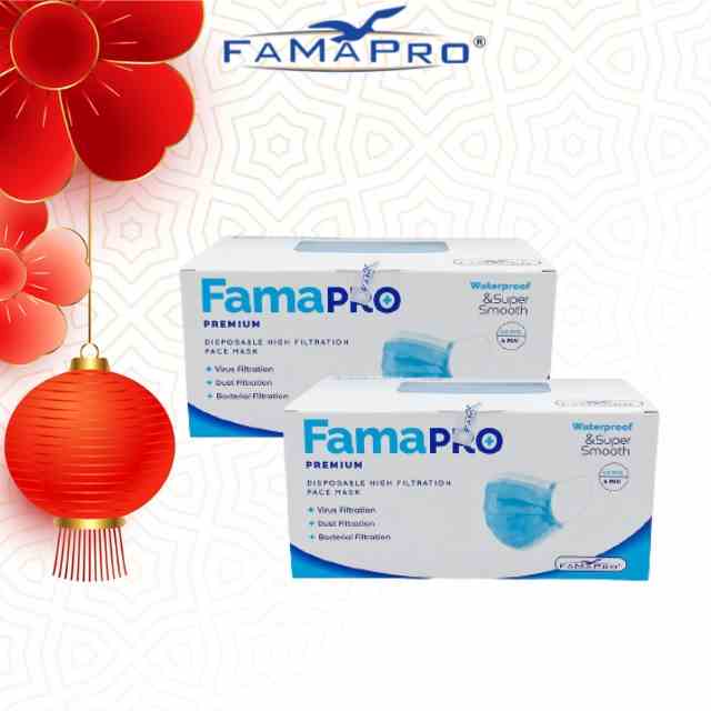 [PREMIUM COMBO 2 HỘP 40 CÁI] Khẩu trang y tế cao cấp 4 lớp kháng khuẩn Famapro Premium