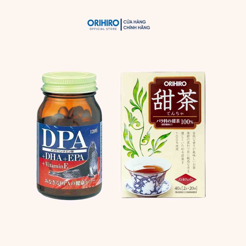 Combo Viên uống Chống Lão Hoá và Phát triển não bộ  Orihiro ( Tencha + DPA DHA EPA Vitamin E )