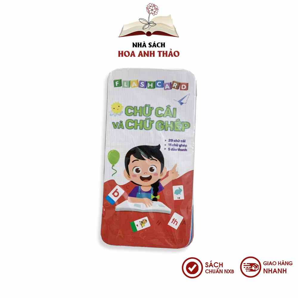 Bộ thẻ Flashcard Chữ cái và chữ ghép ID Books cho bé học Tiếng Việt