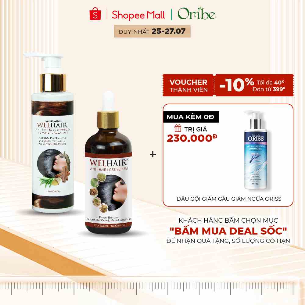 [Mã BMLTB200 giảm đến 100K đơn 499K] Bộ đôi chăm sóc tóc Oribe - Dưỡng tóc chắc khỏe, kích thích và ngăn rụng tóc