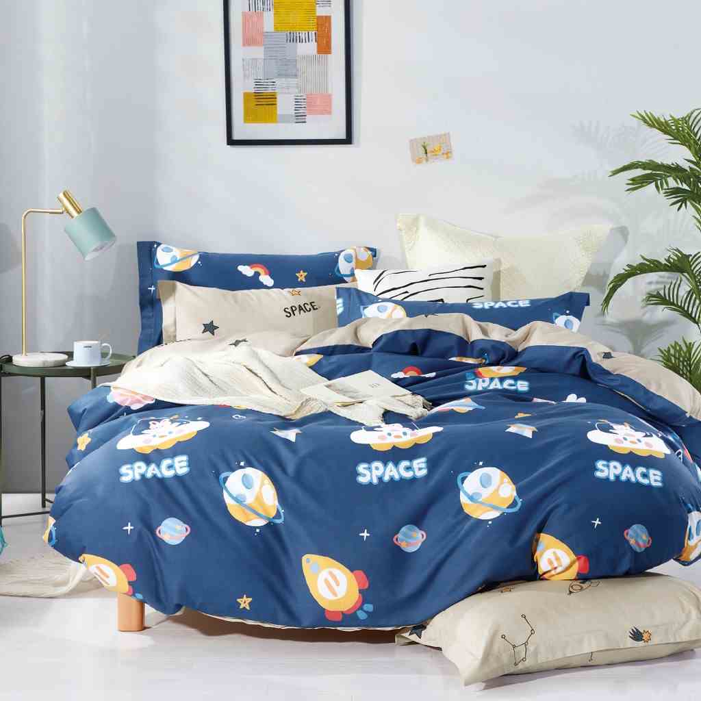 Bộ ga giường và áo gối NIN House Collins 100% Cotton Sateen - N190065 (không kèm mền)