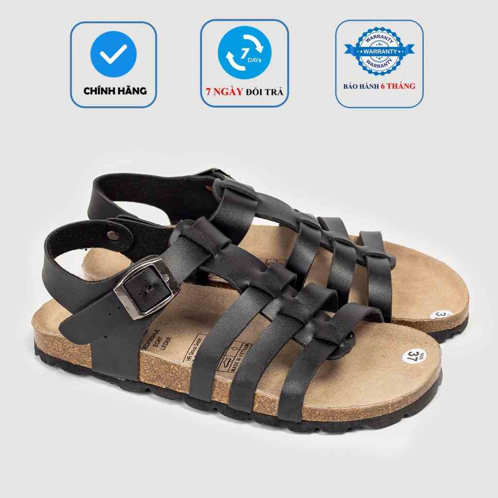 PU12 - Sandal công sở Đế Trấu BIOLINE Official Unisex nam nữ văn phòng Quai Chiến Binh Da Pu cao cấp