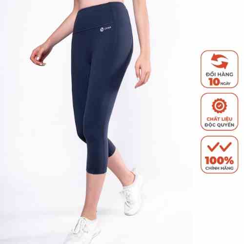 [Mã BMLTB35 giảm đến 35K đơn 99K] Quần Legging Lửng Tập Gym Yoga All Day Livan Sport Co Giãn Cao Cấp Màu Xanh Than