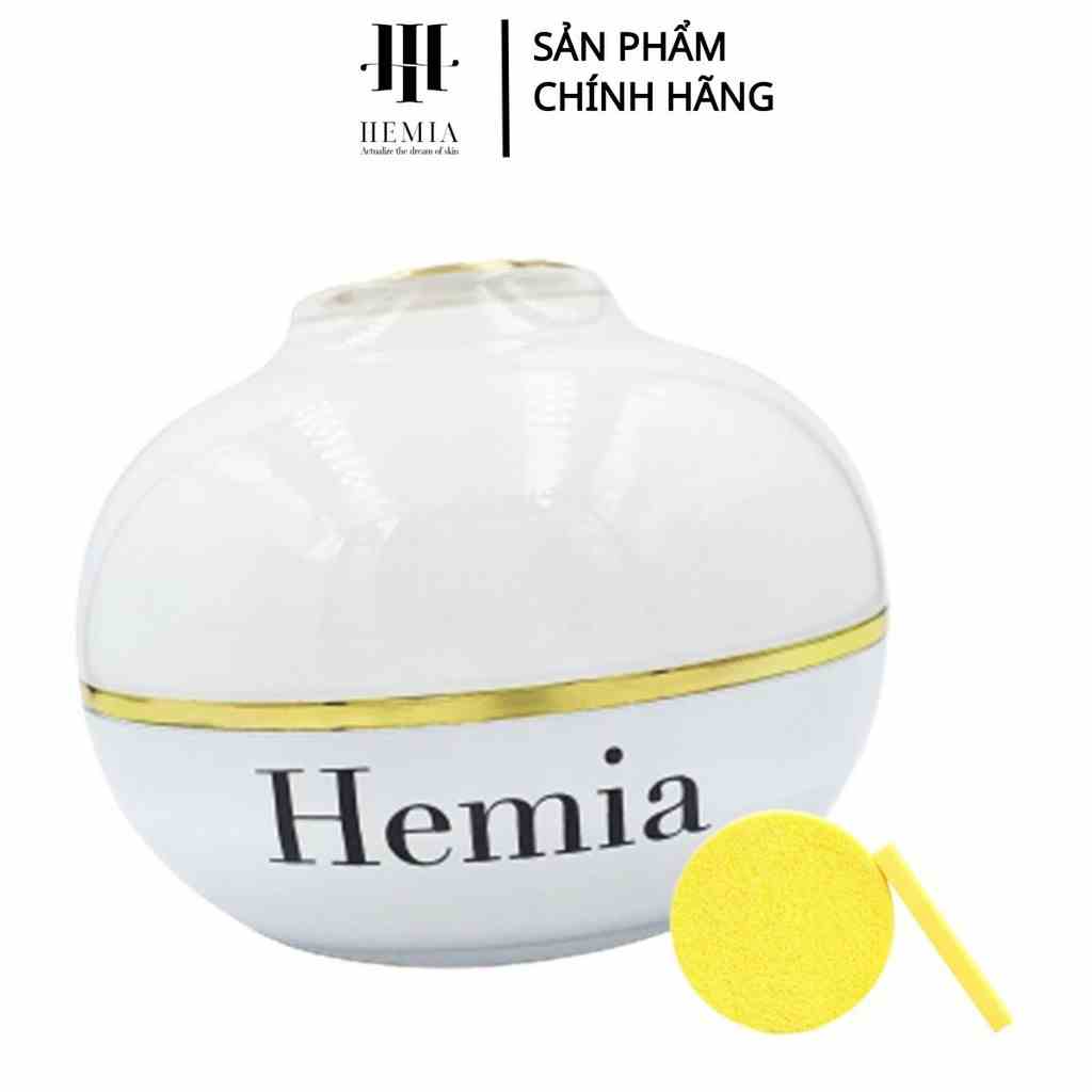 Kem dưỡng toàn thân Hemia Whitening Body Cream 150g và bông nở rửa mặt 12pcs HEMIA (combo)