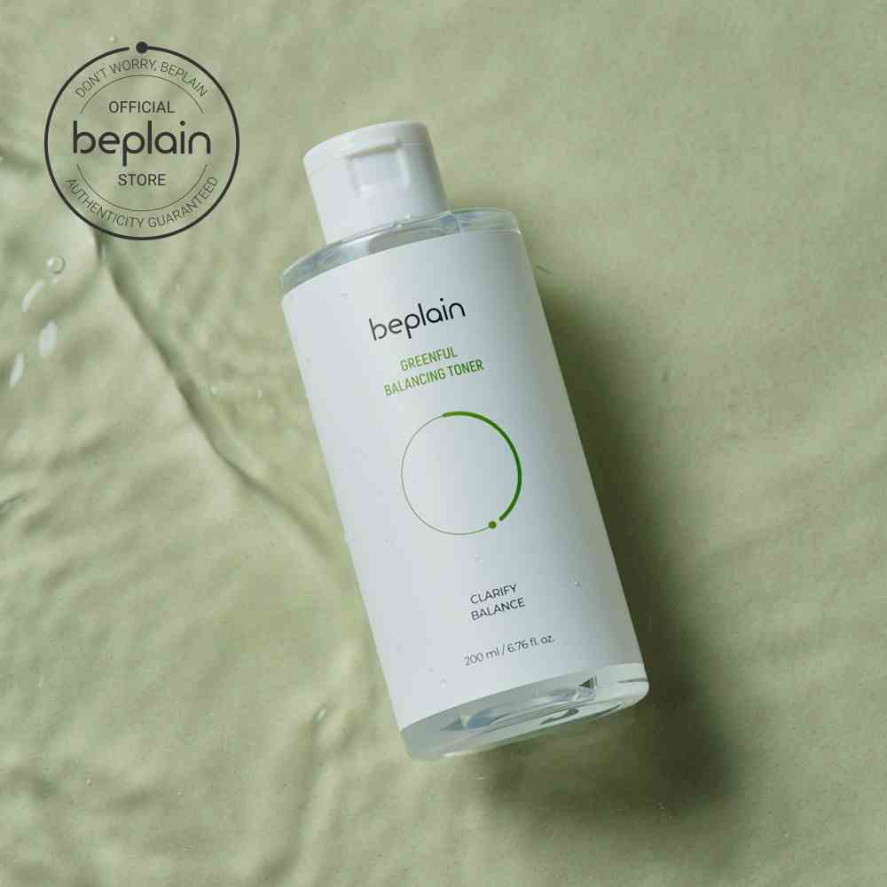 Toner beplain Chứa PHA, làm sạch dịu nhẹ và cân bằng độ pH cho da Greenful Balancing 200mL