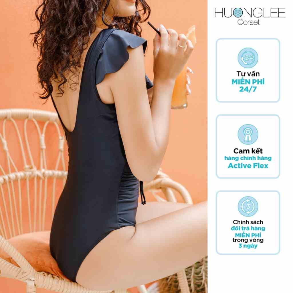 HUONGLEE CORSET Bikini Nữ Áo Bơi Một Mảnh Liền Thân Thời Trang Sexy Trẻ Trung Siêu Định Hình Rose Hãng Active Flex