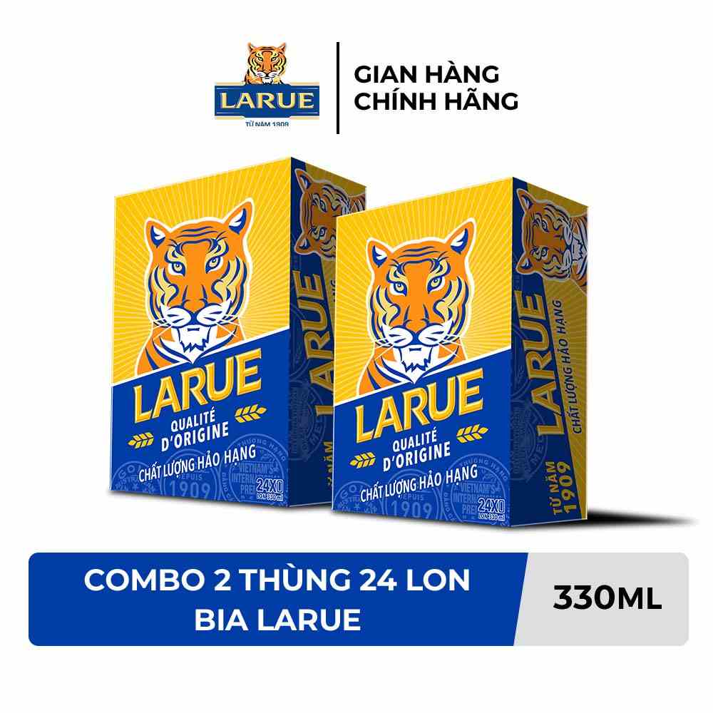 HỎA TỐC HCM - Combo 2 Thùng 24 lon bia Larue 330ml/lon