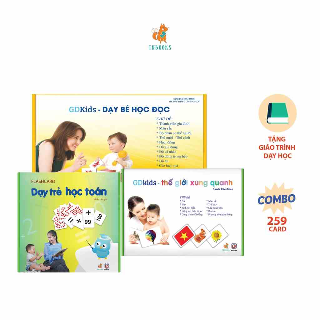 Flashcard Bộ Cơ Bản Kết Hợp 259 Thẻ Học Thông Minh Cho Bé -Glenn Doman Giáo Dục Sớm Cho Trẻ