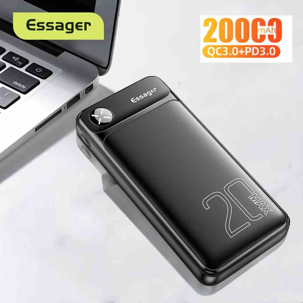 [Mã ELBMO2 giảm 12% đơn 500K] Pin dự phòng ESSAGER 20000mah pd 20w thích hợp cho iP điện di động