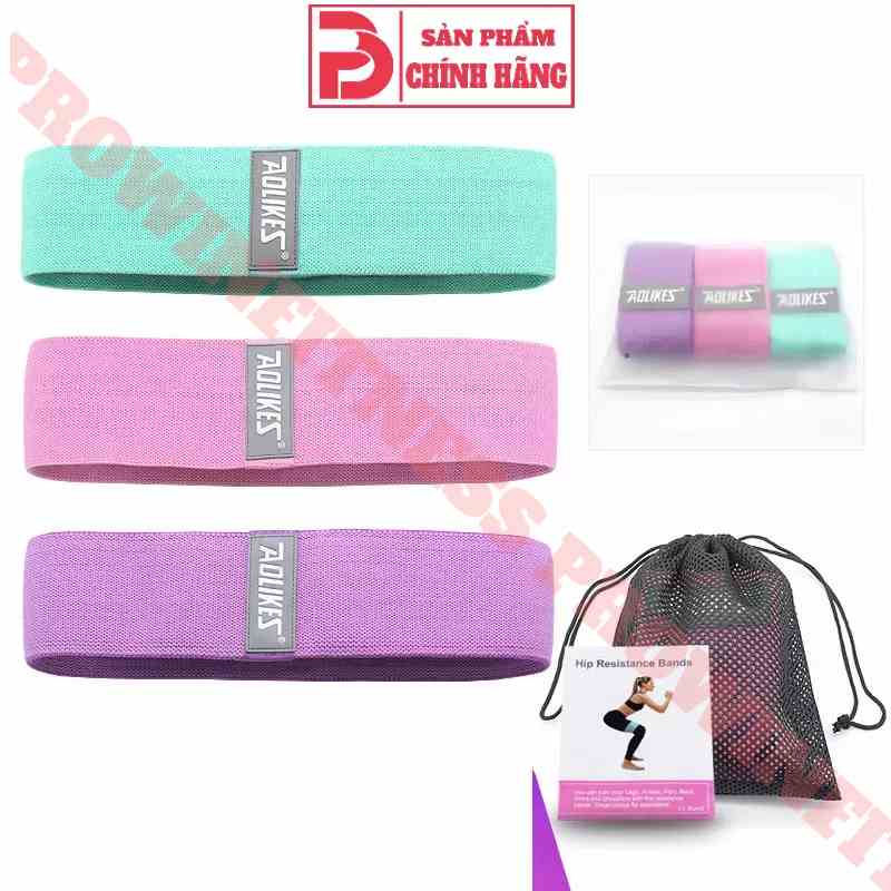 Dây miniband vải Aolikes kháng lực tập gym chân mông tay đùi cao su