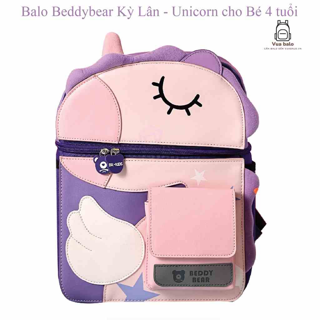 Balo BEDDY BEAR cho Bé Từ 04 tuổi trở lên.Họa tiết Kỳ lân - Unicorn .Thiết kế chống gù lưng .Kích thước 26 x 11 x 34 cm