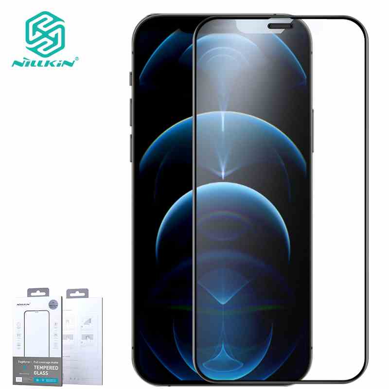 Kính Cường Lực Nillkin Nhám Cho iPhone 12 Pro Max Che Phủ Toàn Diện Không Dính Vân Tay Bảo Vệ Màn Hình Chống Cháy Nổ 9H