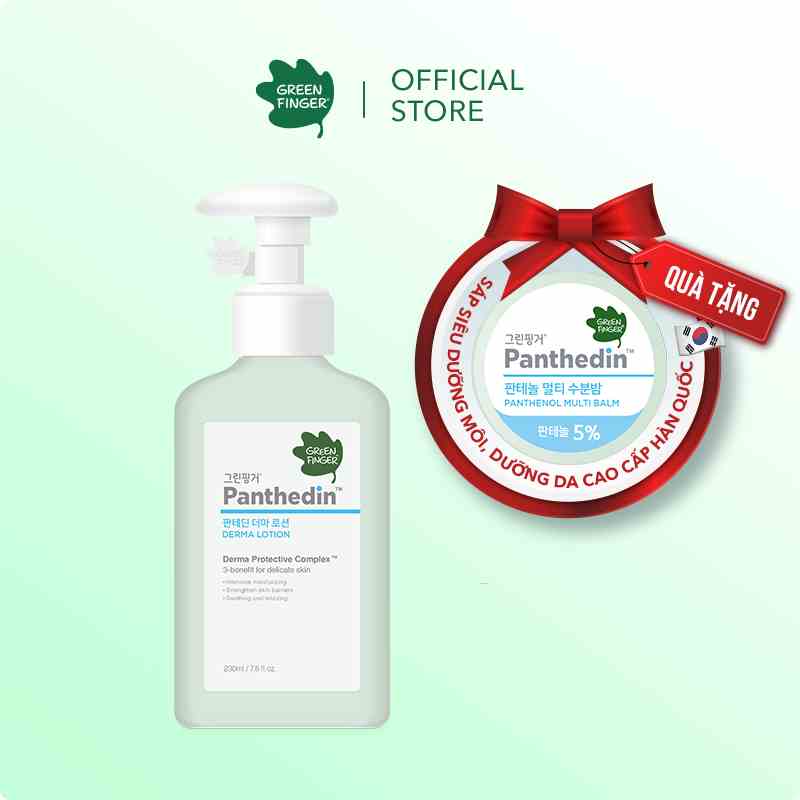 Sữa Dưỡng Thể Dưỡng Ẩm Cao Cấp cho bé (0-36 tháng) Greenfinger Panthedin Derma Lotion 230ml (1 chai)