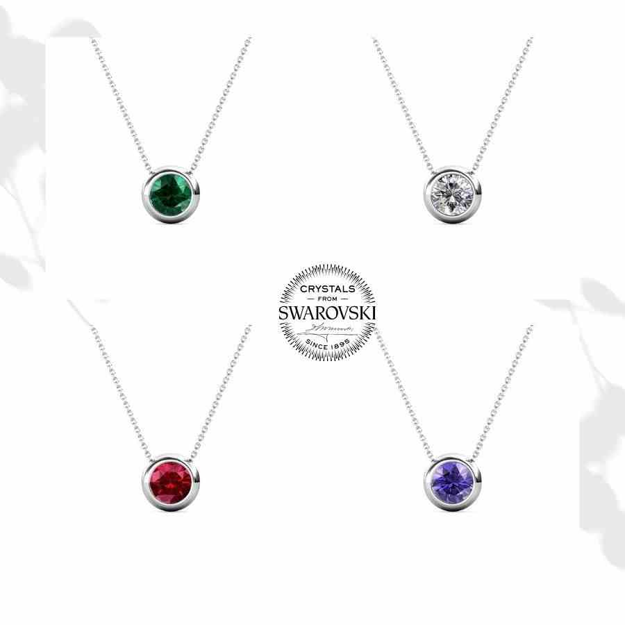 [Mã BMLTB200 giảm đến 100K đơn 499K] VÒNG CỔ SWAROVSKI 925 STERLING SILVER WITH 18K WHITE GOLD PLATED DSS045