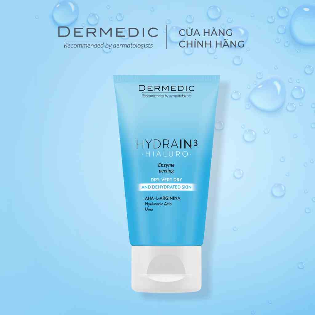 Tẩy tế bào chết enzyme dành cho da mất nước Dermedic Hydrain3 Hialuro Enzyme Peeling 50g