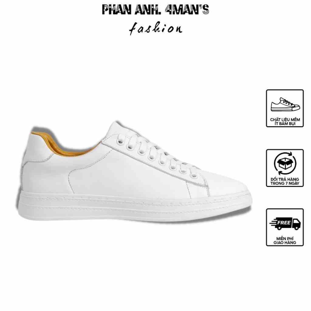 Giày thể thao nam sneaker Phananh.4mans chất liệu da Bò Napan   bảo hành 24 tháng tặng kèm tất 4ML-G39