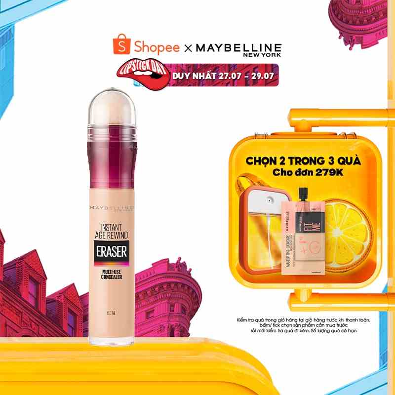 Bút cushion che khuyết điểm giảm quầng thâm Maybelline Instant Age Rewind 6ml