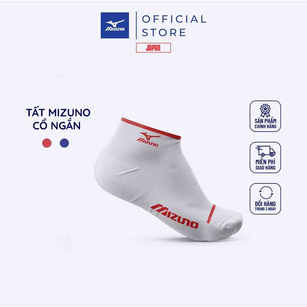 Tất thể thao cổ ngắn Mizuno chính hãng nam nữ, dày dặn, co giãn tốt, êm ái, độ bền cao