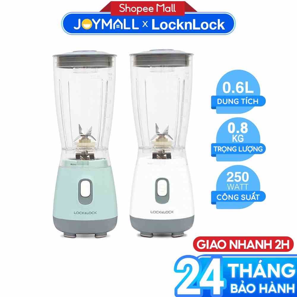 Máy xay sinh tố Lock&Lock 600ml Personal Blender EJM436 - Hàng chính hãng, thao tác 1 chạm, lưỡi xay bén - JoyMall