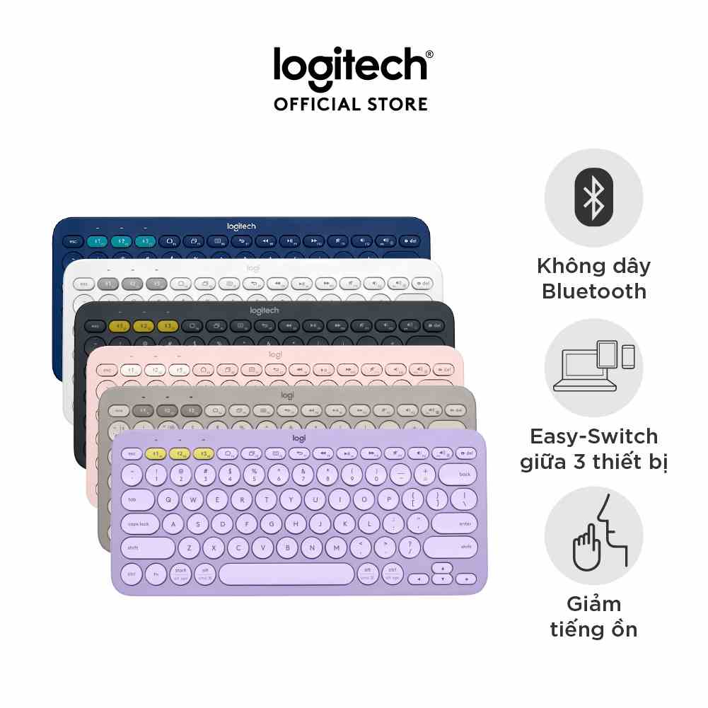 [Mã ELCL7 giảm 7% đơn 300K] Bàn phím không dây Bluetooth Logitech K380 - giảm ồn, gọn nhẹ, đa thiết bị, Mac/ PC