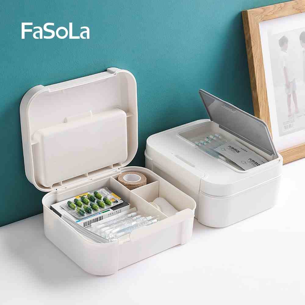 [Mã BMLTA35 giảm đến 35K đơn 99K] Hộp thuốc y tế gia đình FASOLA (màu trắng) FSLYF-101