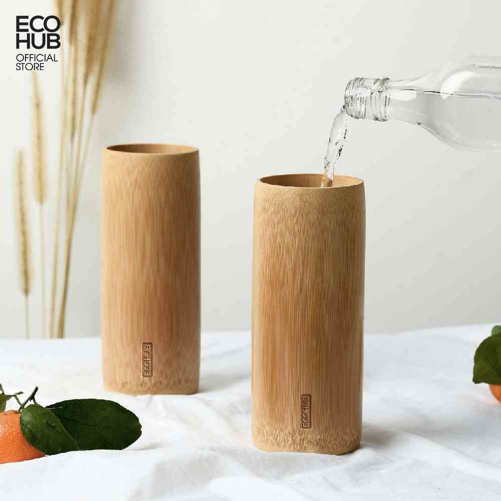 Cốc tre tự nhiên ECOHUB, Cao 6/8/12/18cm (Bamboo Cup) | EH010