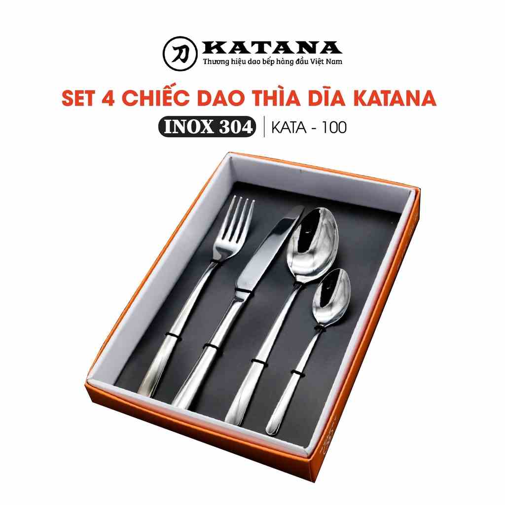 Bộ dao thìa dĩa inox KATANA Tableware KATA100 4 món