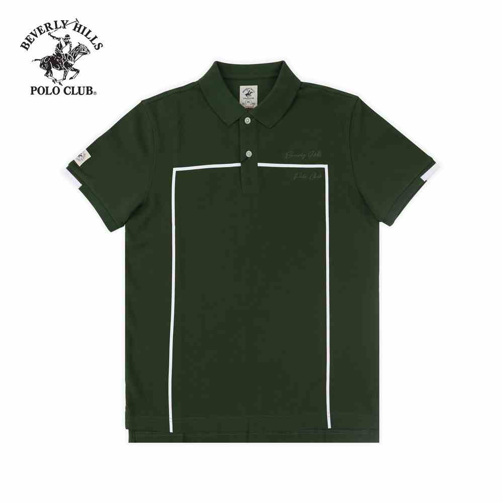 Beverly Hills Polo Club - Áo polo Ngắn tay Nam Regularfit Xanh rêu GM- BHPC PMRSS20TL090