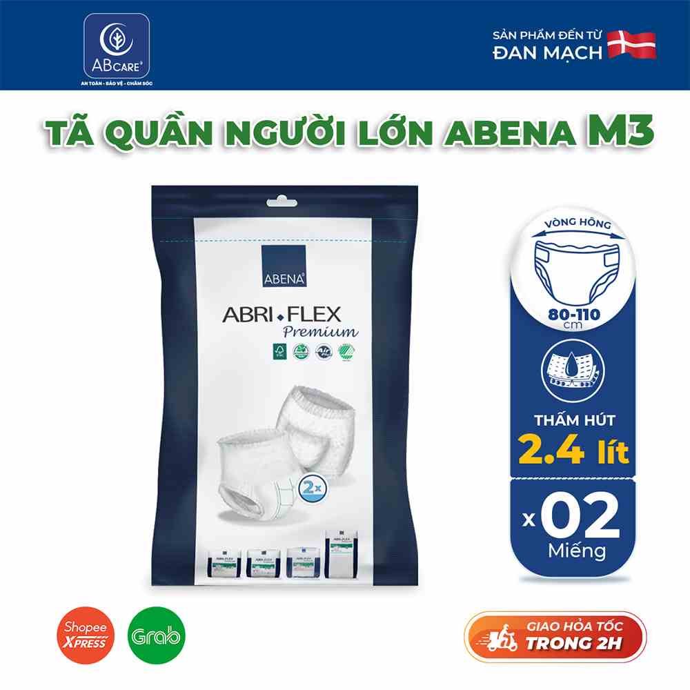 Tã quần người lớn Abena Abri Flex Premium - Nhập Khẩu Đan Mạch (Gói 02 miếng)