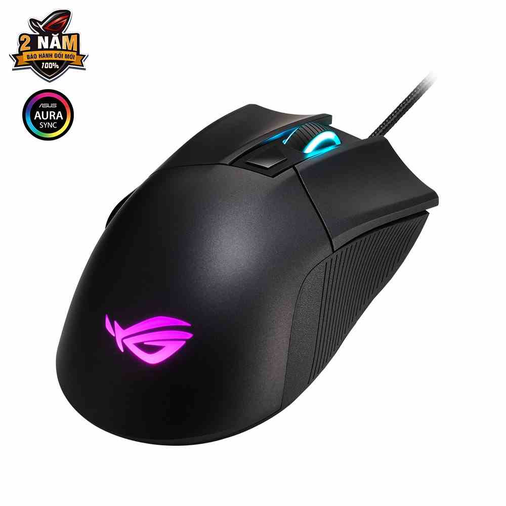 [Mã ELCL7 giảm 7% đơn 300K] Chuột Quang Chơi Game Asus ROG Gladius II Core Gọn Nhẹ, dpi 6200, RGB Aura Sync