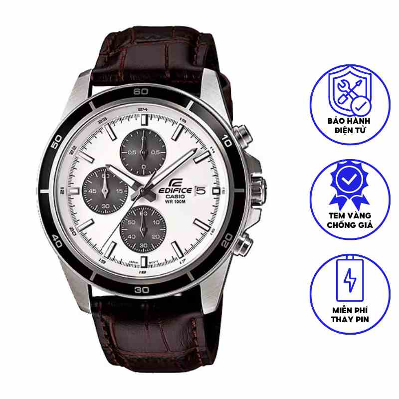 Đồng hồ nam dây da chính hãng Casio EDIFICE EFR-526L-7AVUDF