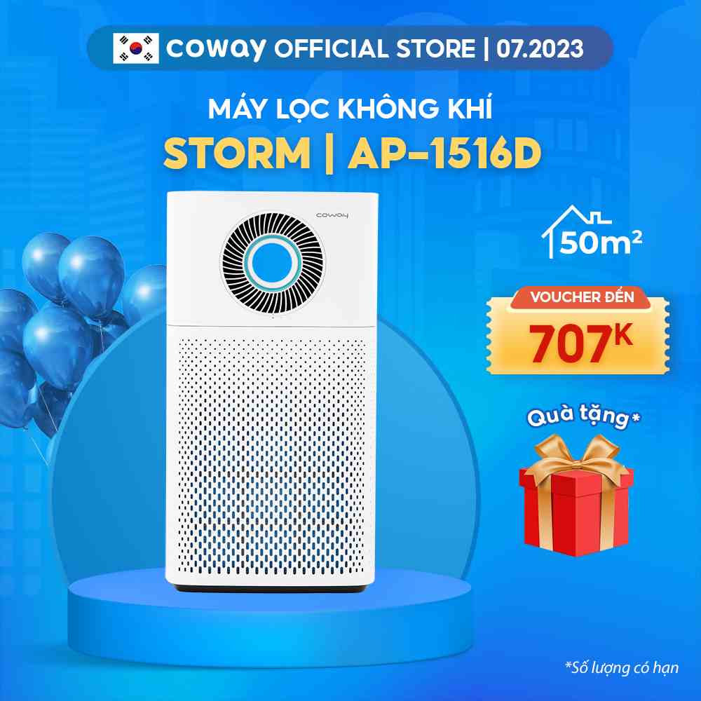 [Mã ELBAU5 giảm 5% đơn 300K] Máy lọc không khí Coway Storm AP-1516D