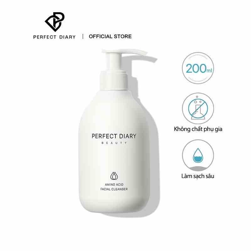 Sữa rửa mặt Perfect Diary axit amin tạo bọt dịu nhẹ cho da nhạy cảm 200ml